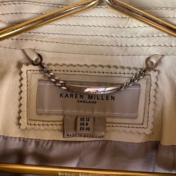 🔥 Karen Millen Cream Moto Jacket 🔥 - Picture 4 of 7